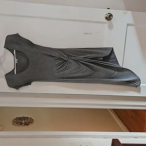 Charlotte Russe Gray Twist Front Bodycon Dress